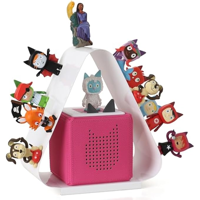 rayihni TONIE TRIANGULAR SHELF, MAGNETIC, 50 SHELF CAPACITY, MODERN STYLE, FLOATING SHELF FOR TONIE FIGURES & CHARGING STATION - Image 1